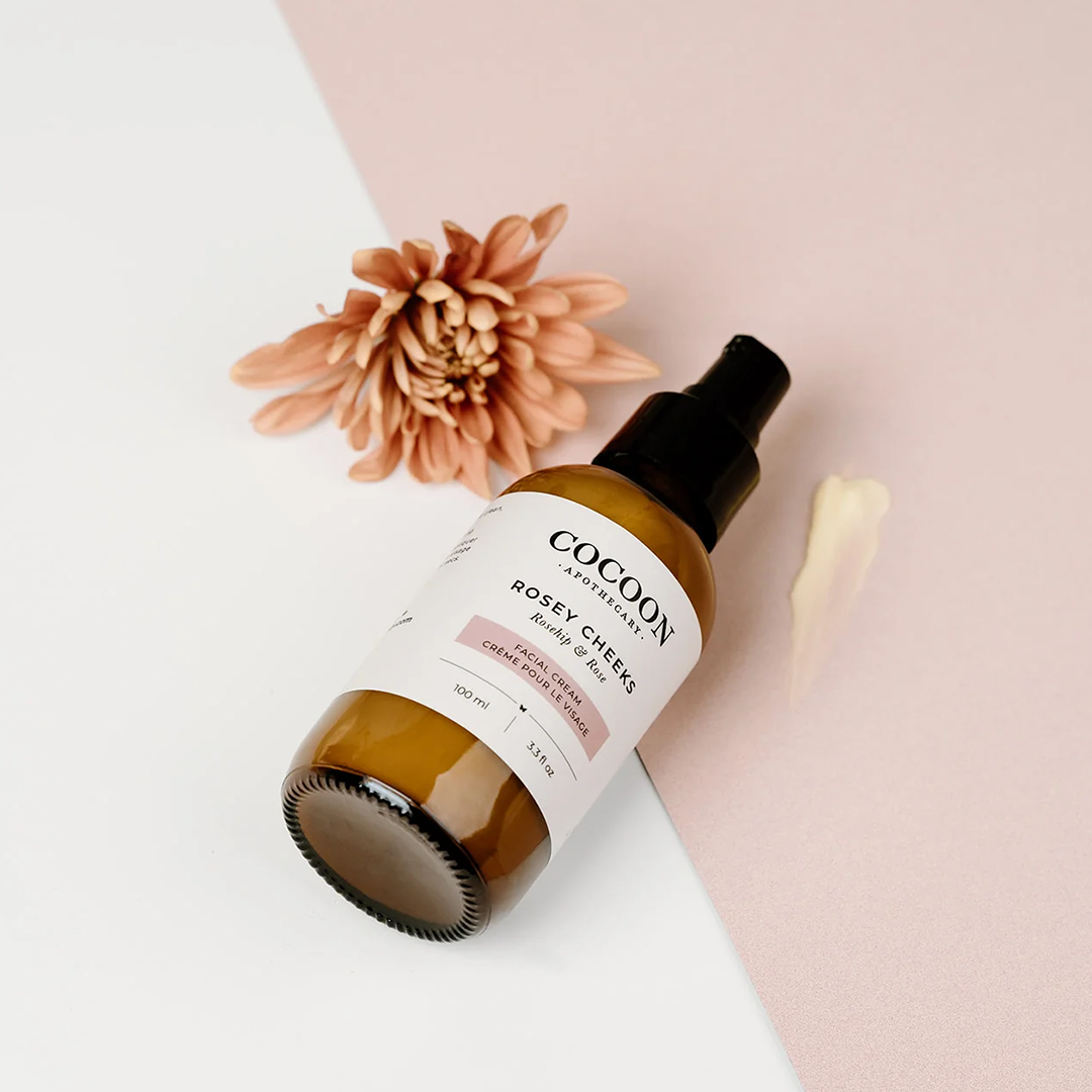 image: cocoon apothecary rosey cheeks facial cream bottle
