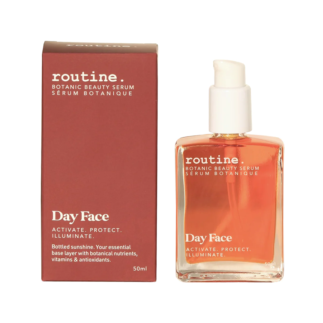 outine natural beauty day face serum box and bottle