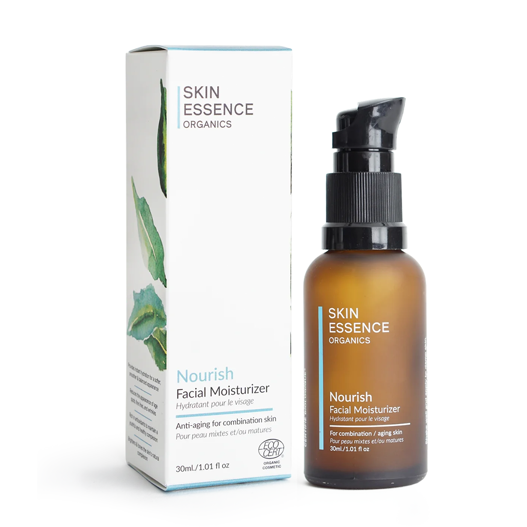 skin essence organics nourish facial moisturizer bottle and box