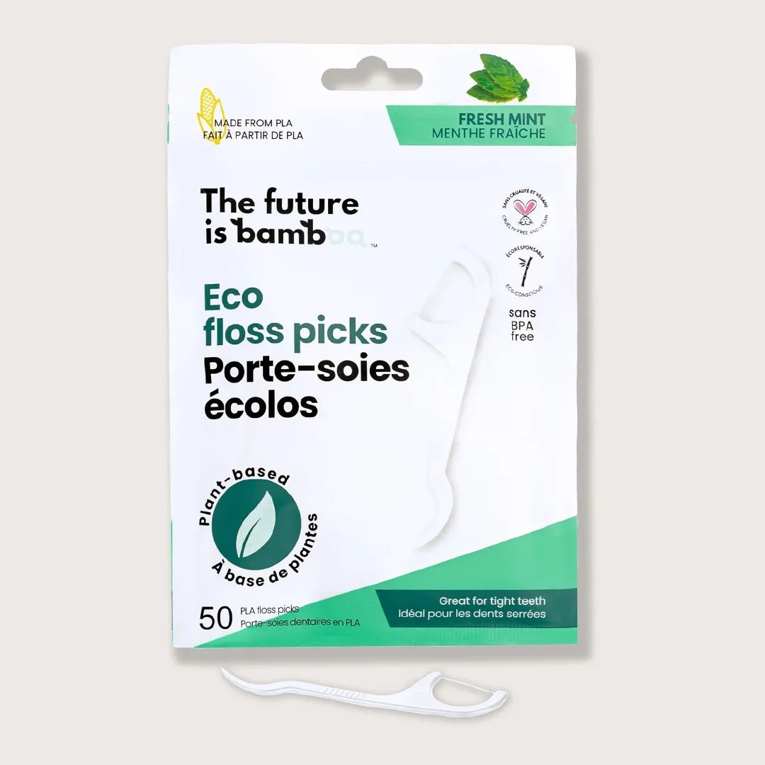the future is bamboo eco floss picks eco friendly packaging